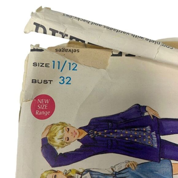 Vintage 70s Butterick 5646 Pattern Jr Teen 5-16 Dress Jumper Tunic Pants Cut - Picture 2 of 4